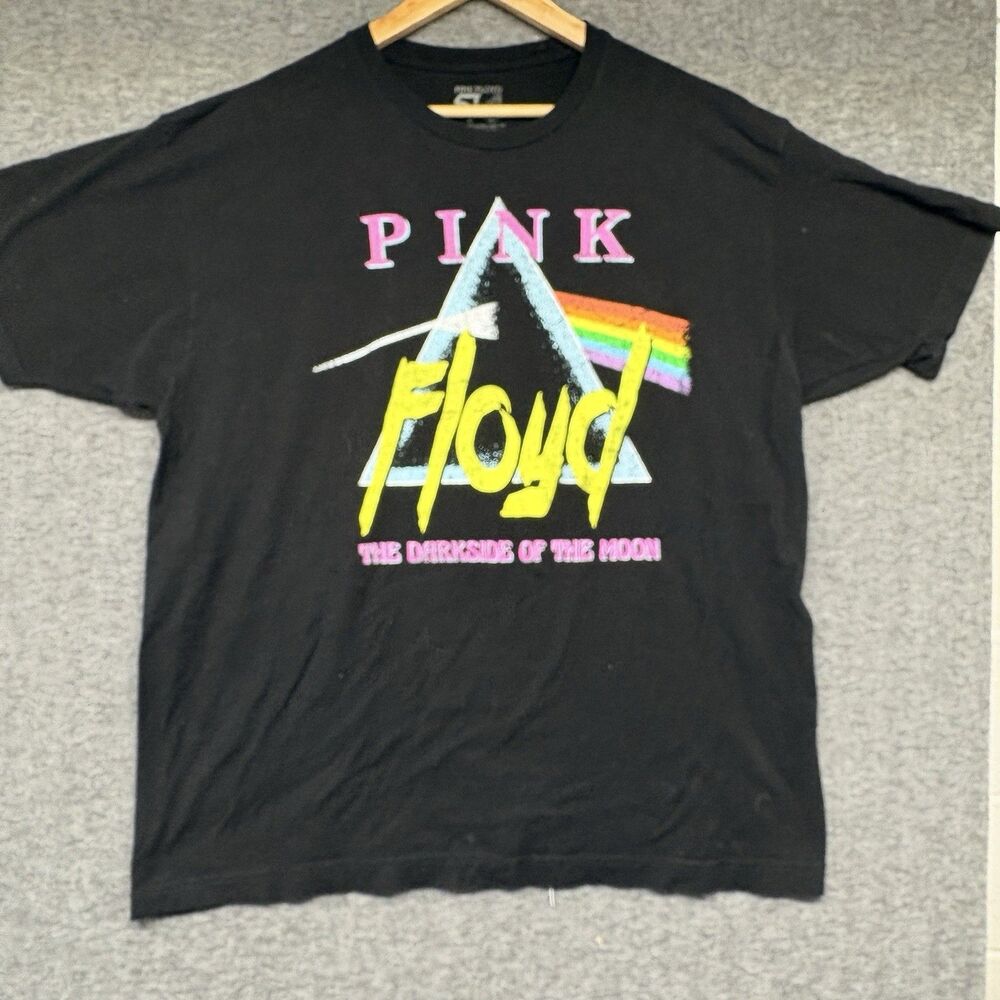 Pink Floyd Dark Side Of The Moon Men’s Black T-Shirt Size XL 100% Cotton